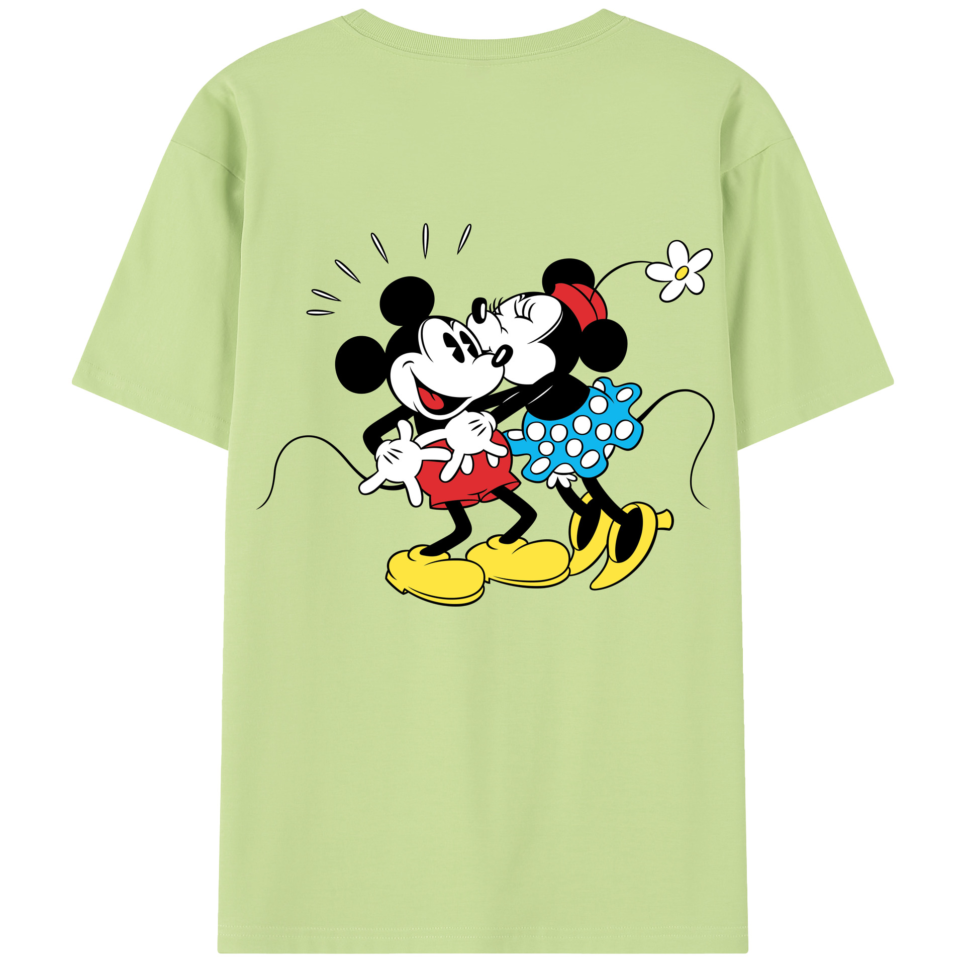 （画像用） ミッキーマウス Mickey Mouse 綿100％半袖Tシャツ（背面プリント）